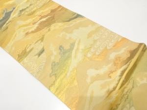 アンティーク　観世水に遠山模様織り出し袋帯（材料）